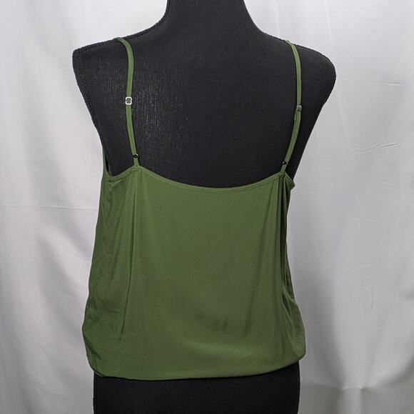 J.Crew Mozy Green Eyelet Top Sz 4 Puff Sleeve Boho Earthy Lagenlook Blouse - Picture 13 of 14